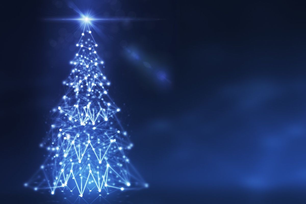 a picture of a digital christmas tree