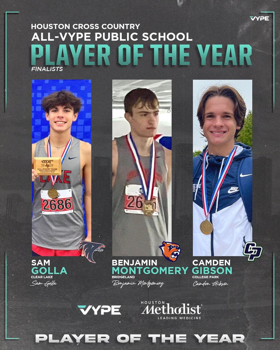VYPE AWARDS 2023 Boys Public & Private School Cross Country by Houston