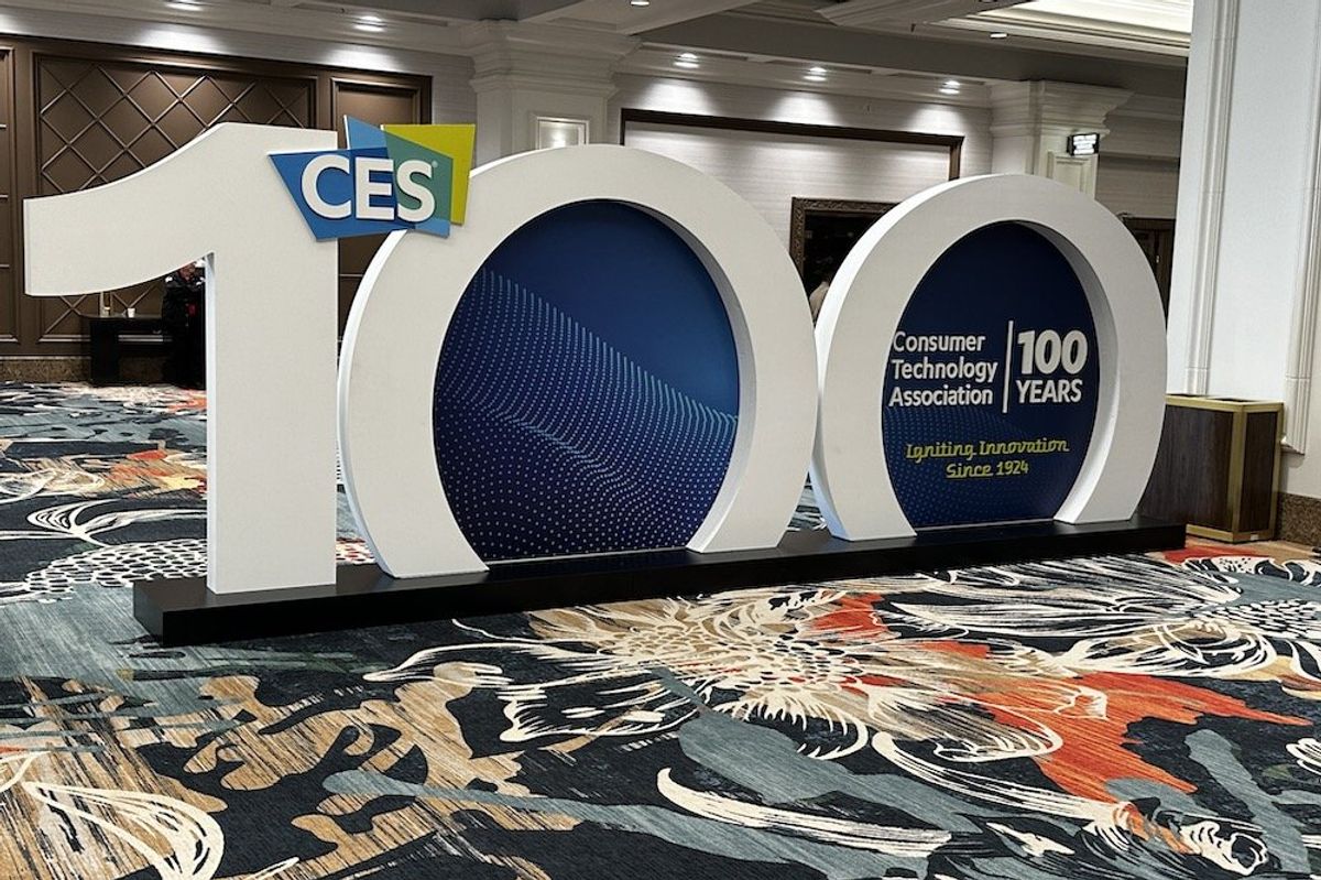 photo of 100 anniversary display at CES Show 2024