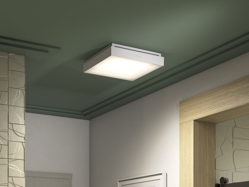 a photo of Kohler \u200bAtmo Smart Fan in a bathroom