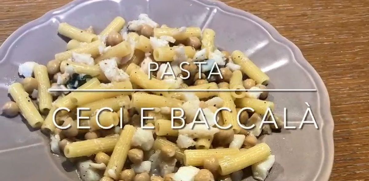 Cuciniamo insieme: pasta ceci e baccalà