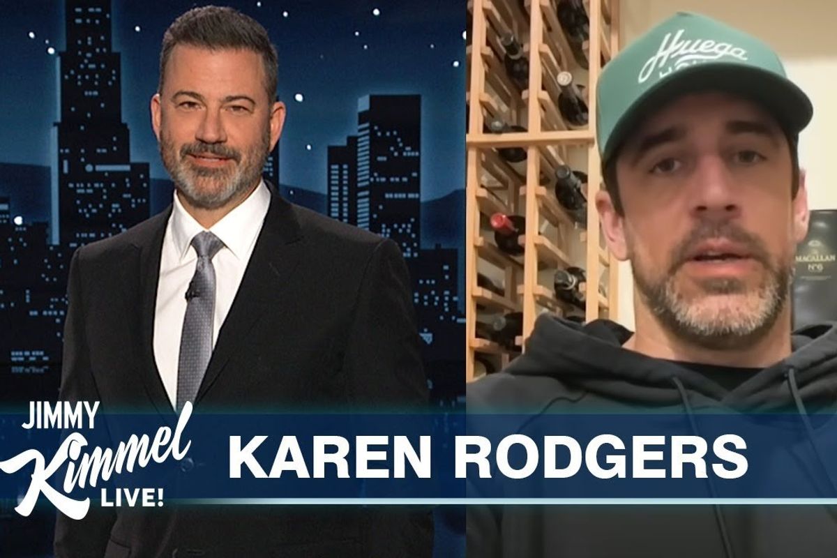 jimmy kimmel, aaron rodgers, jeffrey epstein