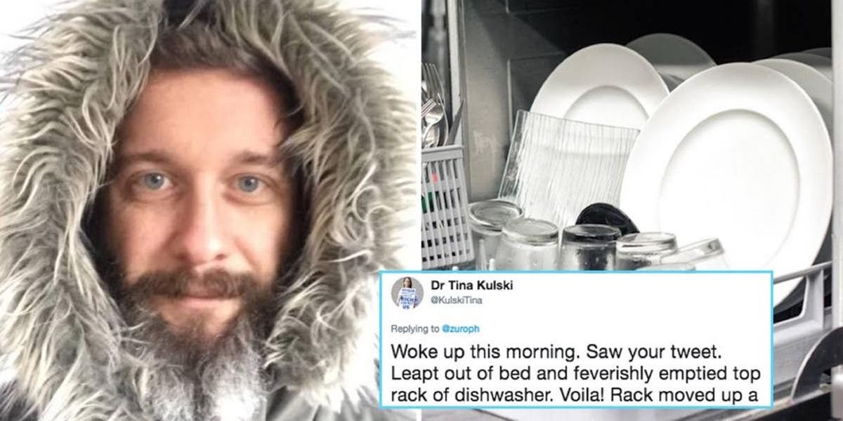 Man's seemingly obvious 'dishwasher hack' is blowing everyone's minds