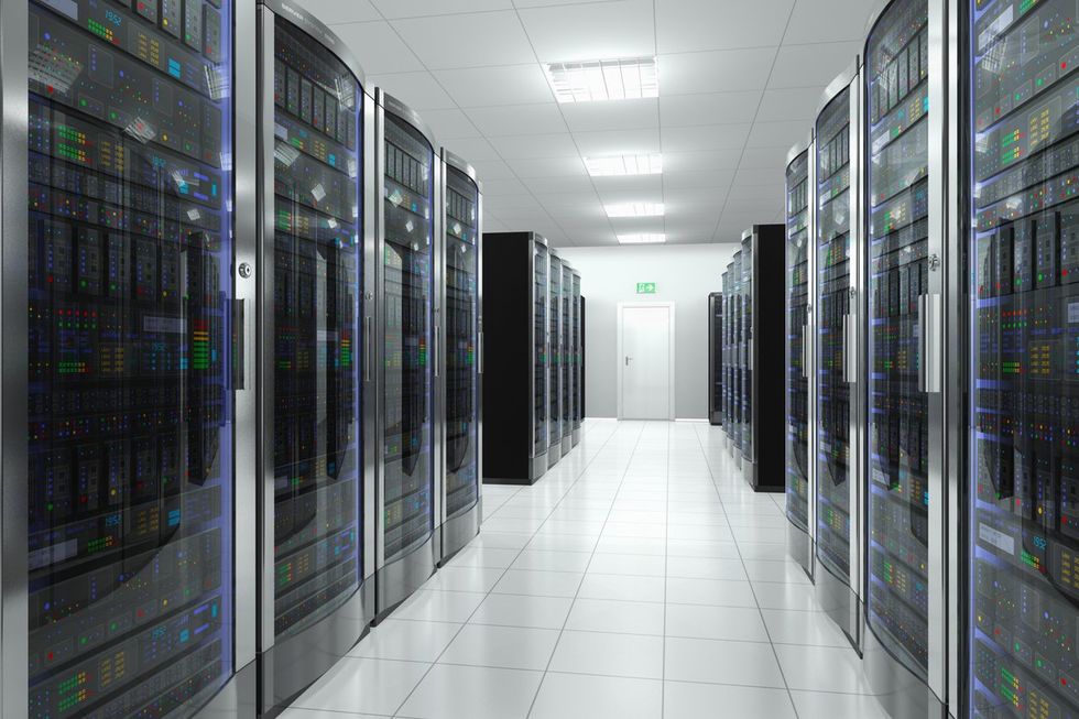 a photo of a data center
