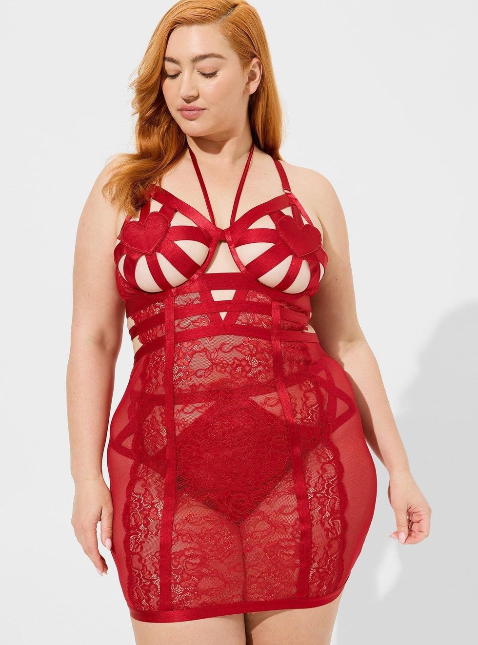 Torrid Strappy Heart Open Cup Chemise