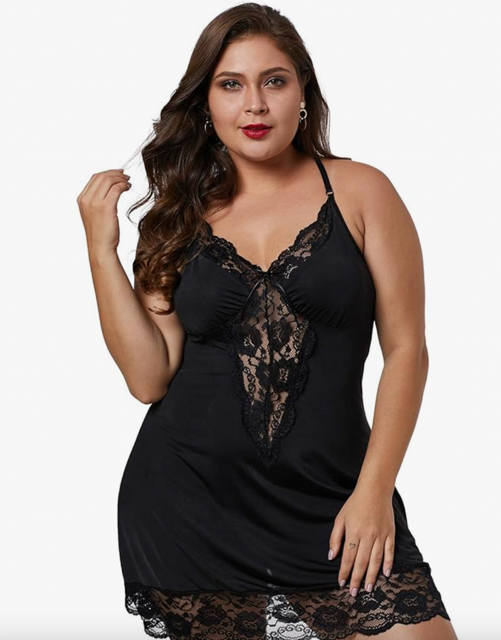 Lime Flare's Sexy Plus Size Silk Nighty