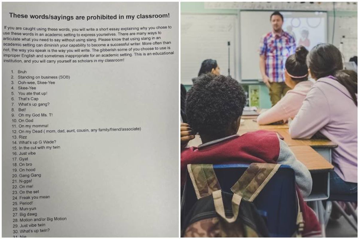 teachers, students slang