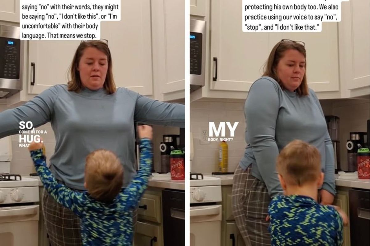 consent; body language; parenting; motherhood; teaching consent