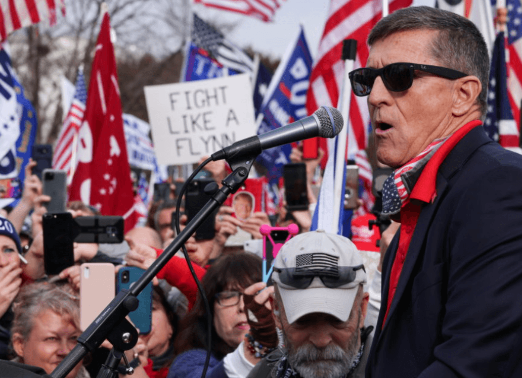 Leaked Video Shows Mike Flynn On Zoom Call Praising QAnon Figures