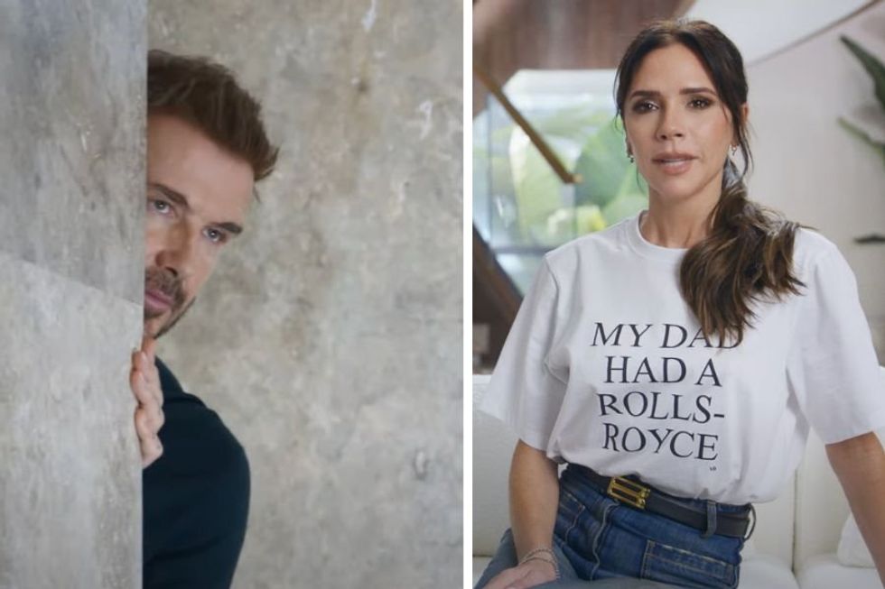 David and Victoria Beckham recreate their iconic 'Be Honest' moment for the Super Bowl