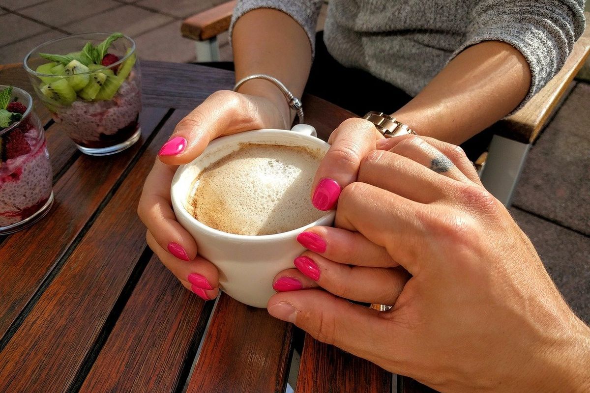 marriage, coffee, couple