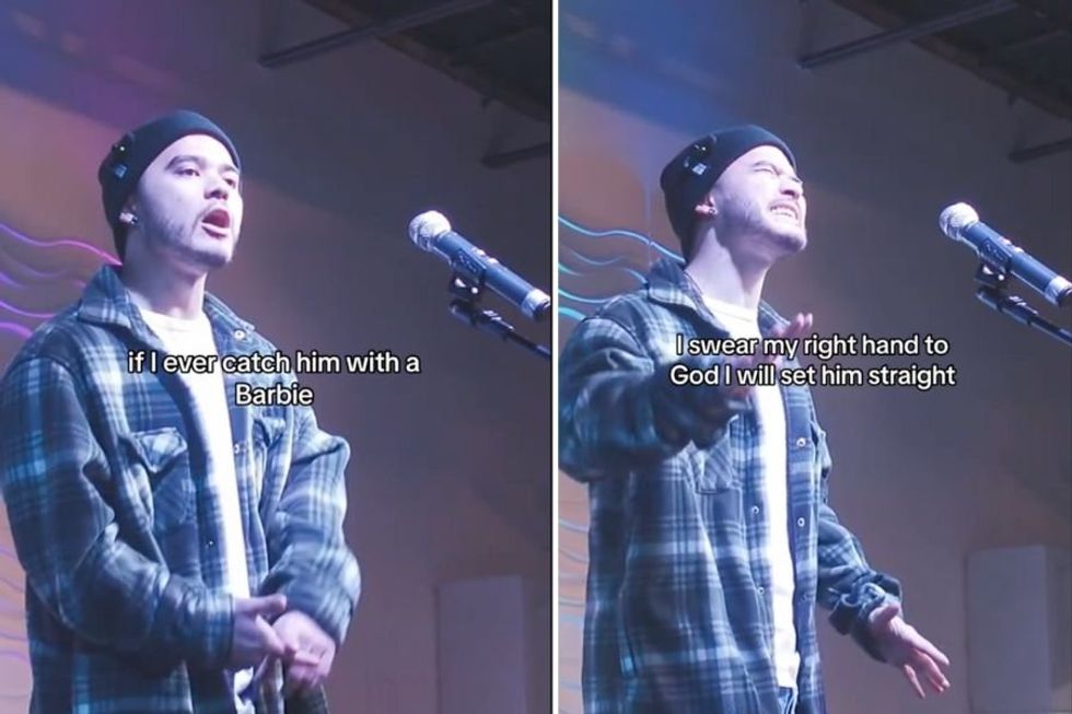 Poet says he won't let his sons play with dolls and women are tearfully praising the message
