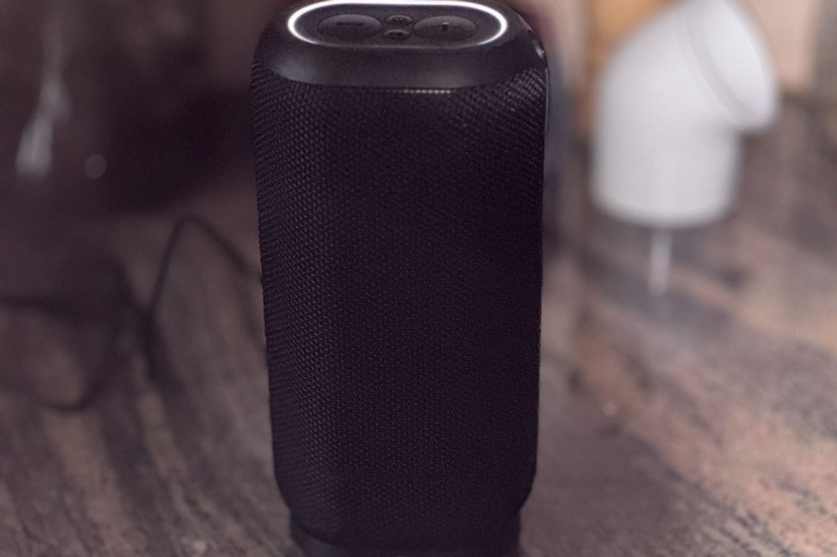 a photo of Monster DNA Max Portable Wireless Speaker on a counter