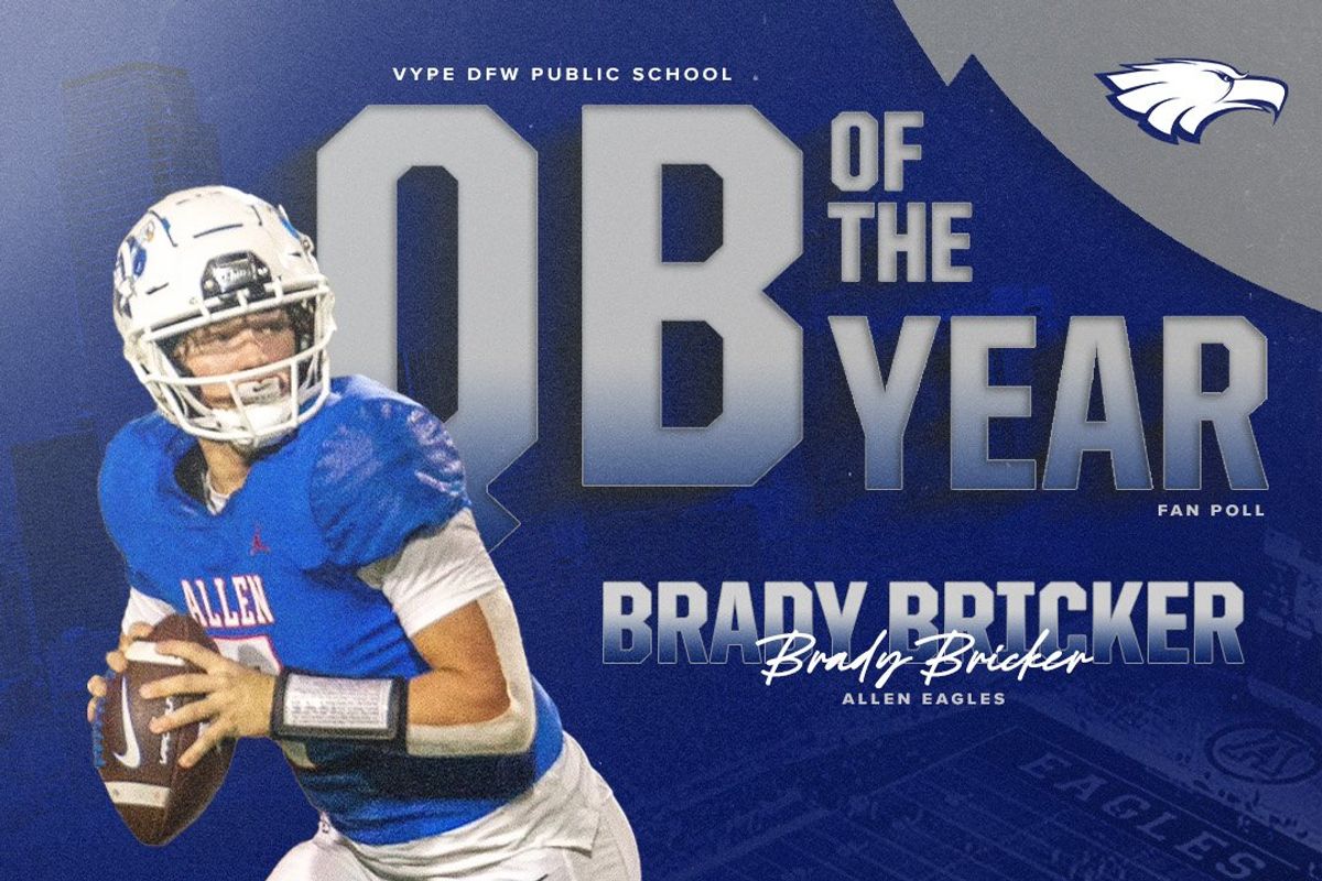 Allen QB, Brady Bricker, voted VYPE DFW QB of the Year
