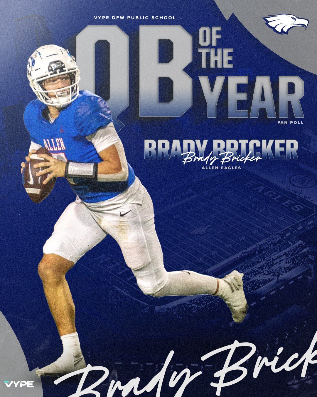 Allen QB, Brady Bricker, voted VYPE DFW QB of the Year