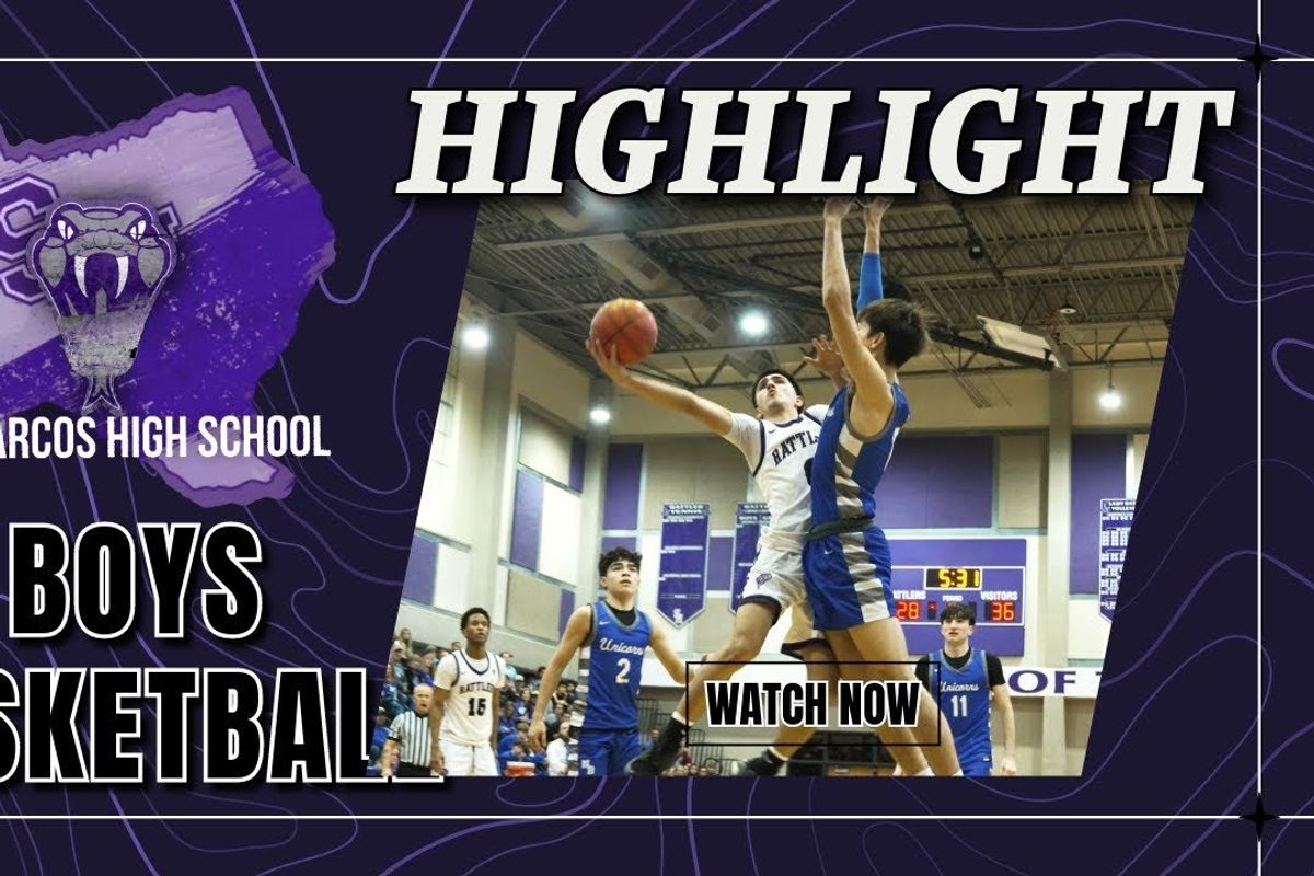 HIGHLIGHTS: San Marcos Rattlers vs New Braunfels Unicorns Boys Basketball