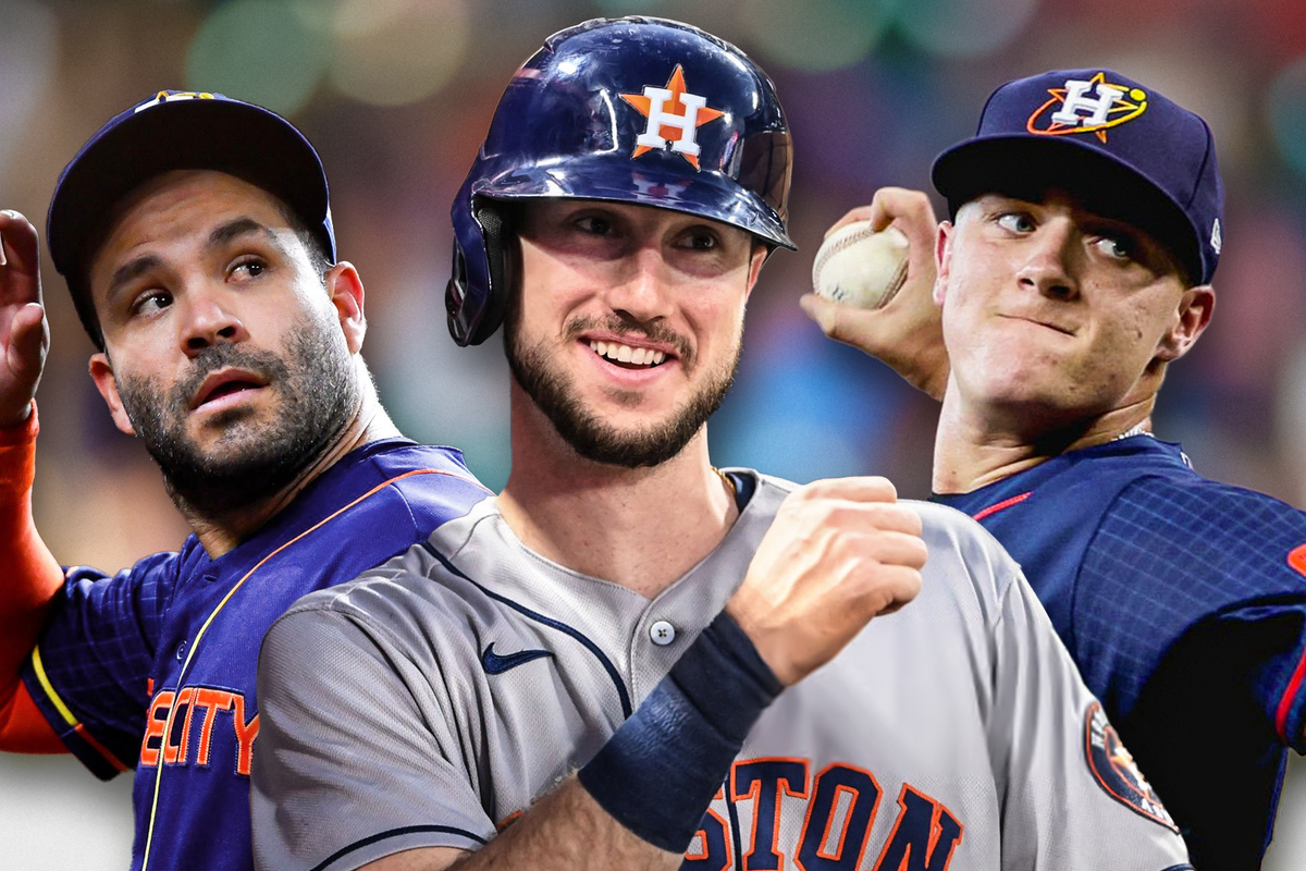 Astros Jose Altuve, Kyle Tucker, Hunter Brown
