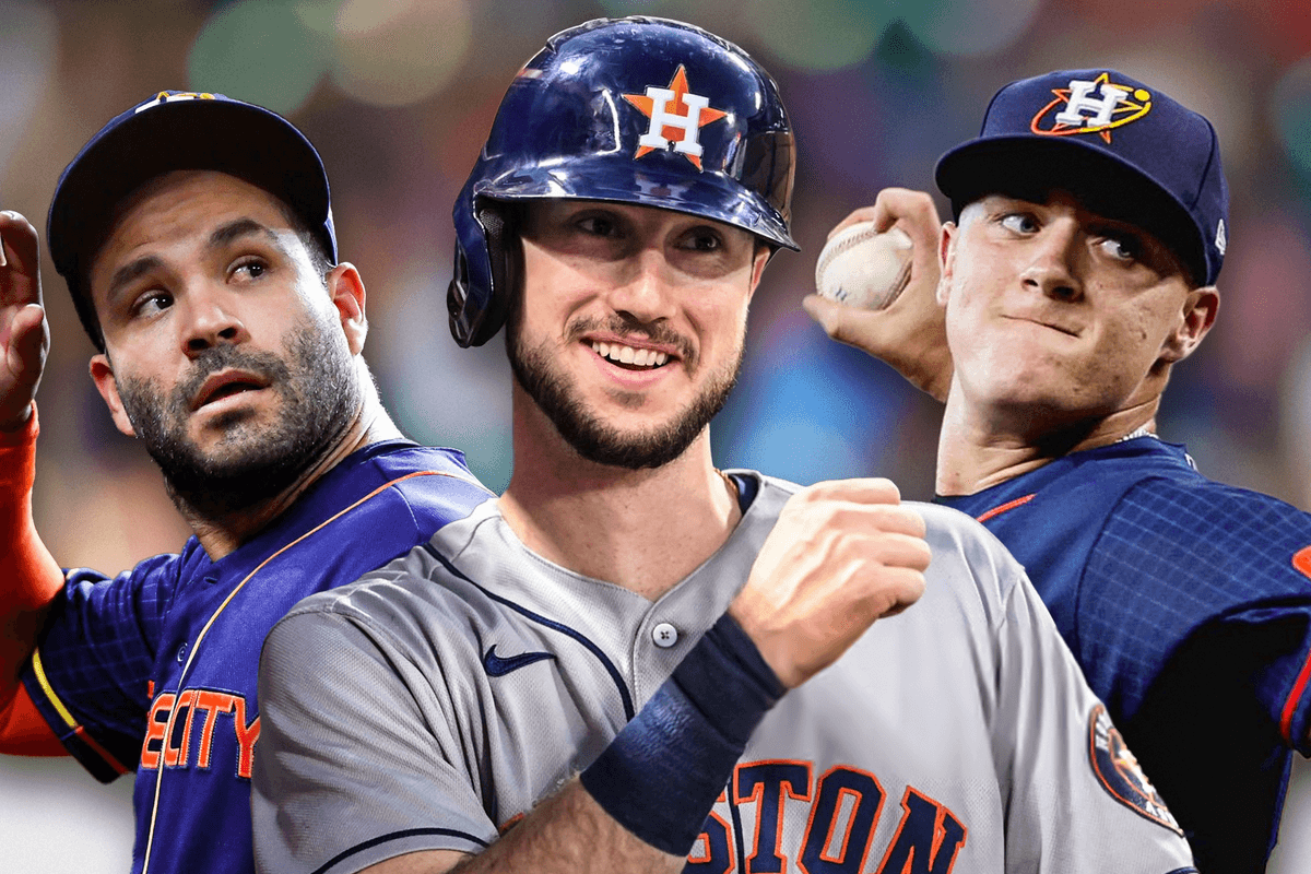 Astros Jose Altuve, Kyle Tucker, Hunter Brown