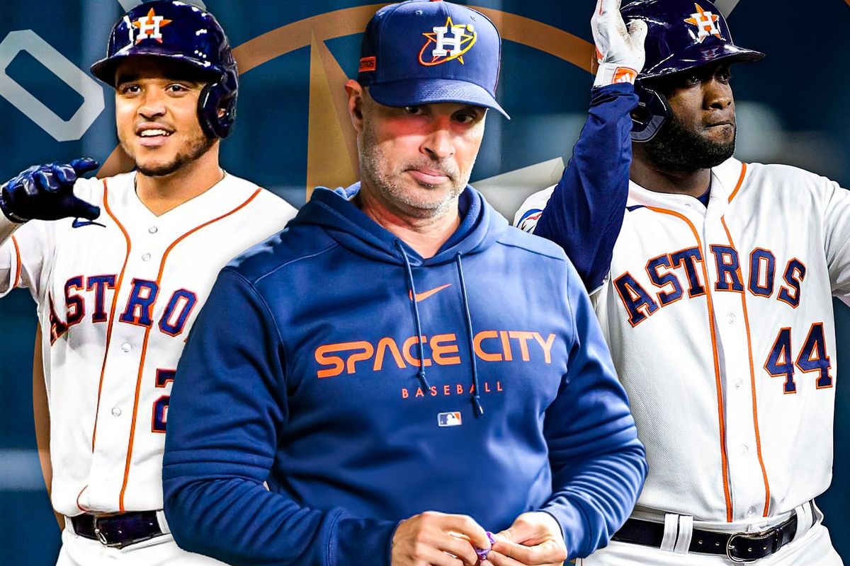 Astros Yainer Diaz, Joe Espada, Yordan Alvarez