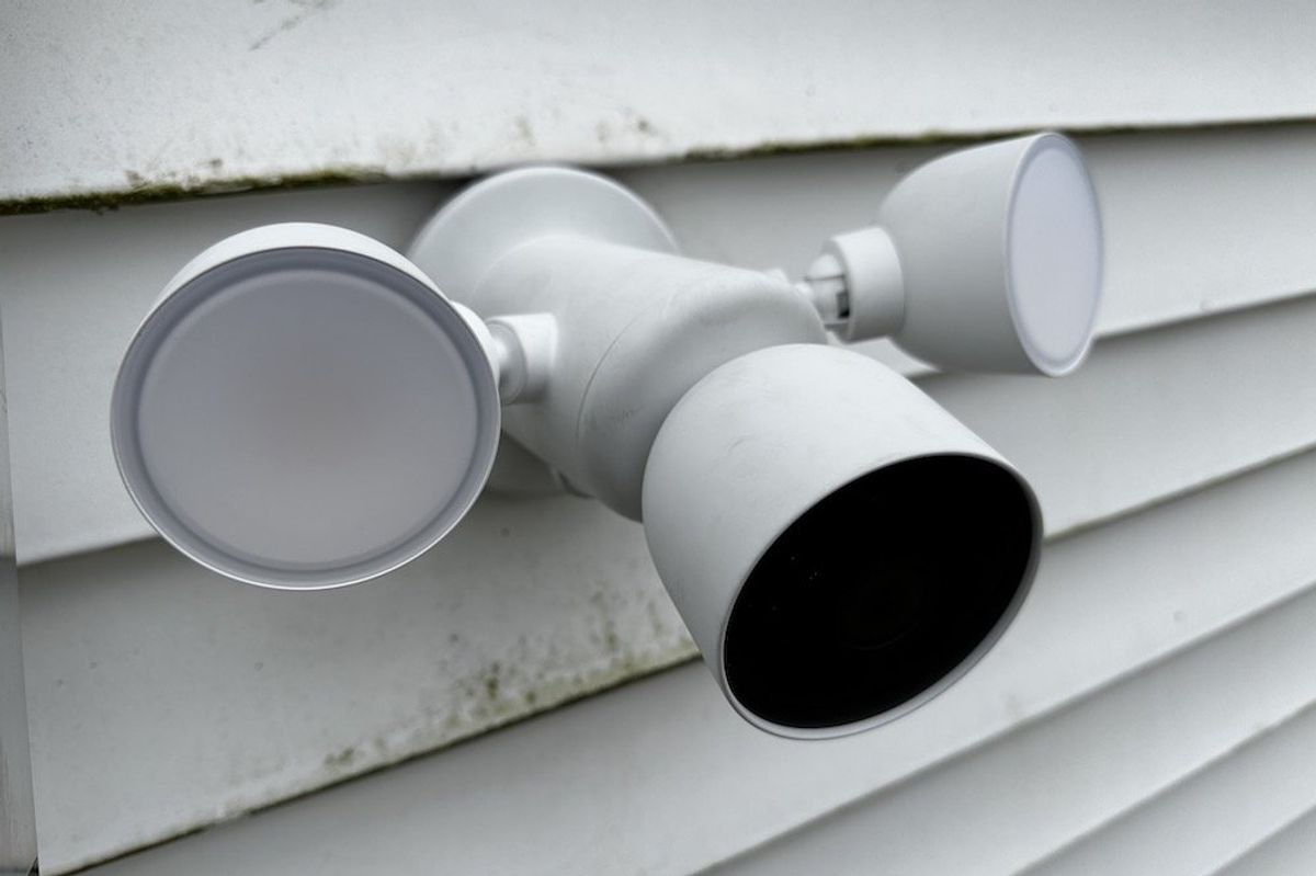 a photo of Google Nest Cam with Floodlight (Wired) installed on a house