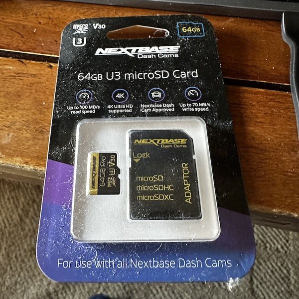 a photo of Nextbase 64GB U3 microSD Card