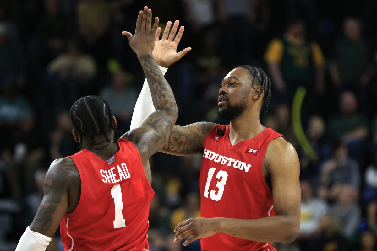 Houston Cougars Jamal Shead, J'Wan Roberts