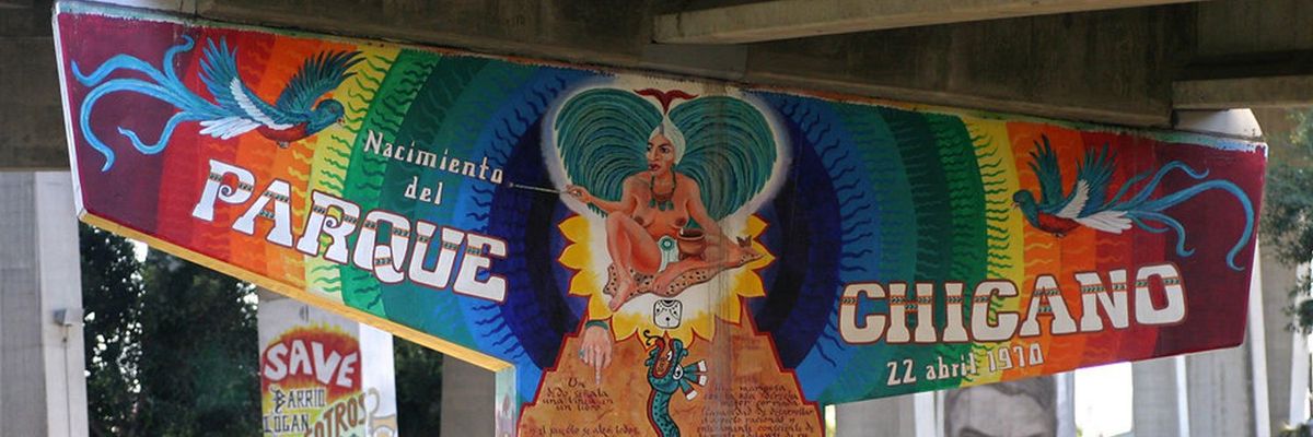 An image of Chicano Park in San Diego, California