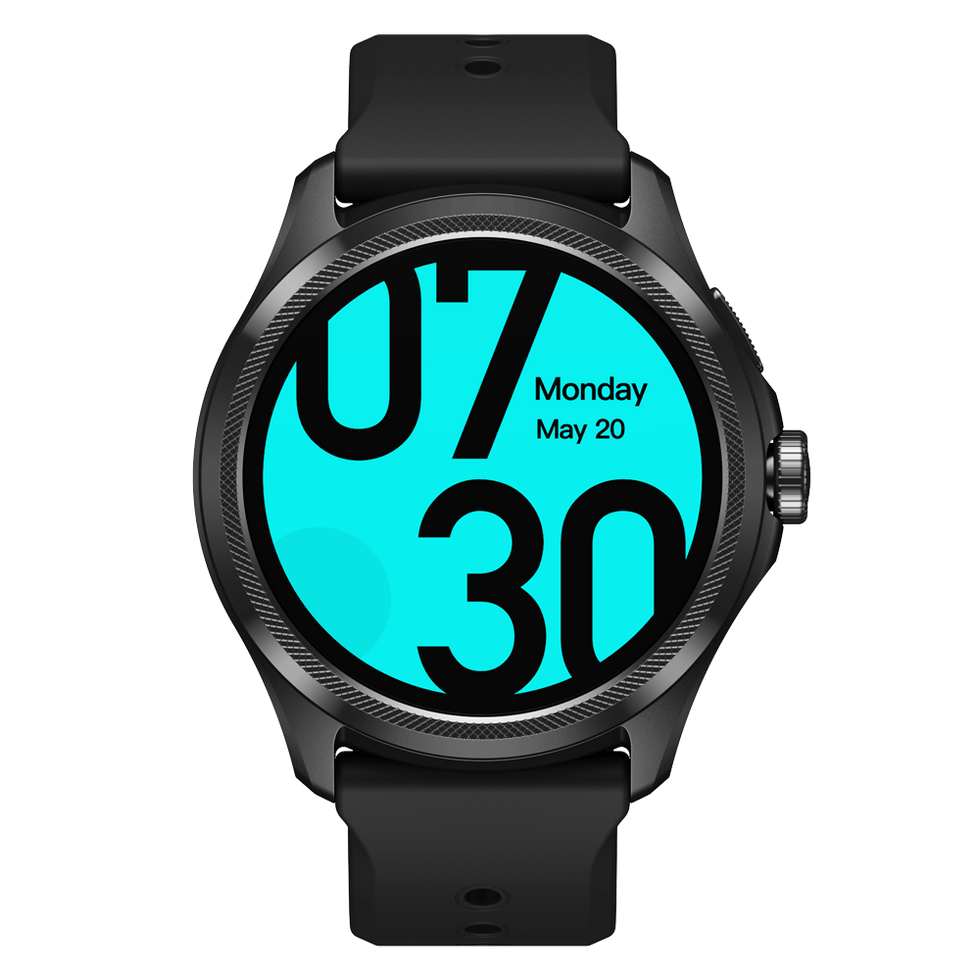 a product shot of TicWatch Pro 5 Smartwatch with Black Steel