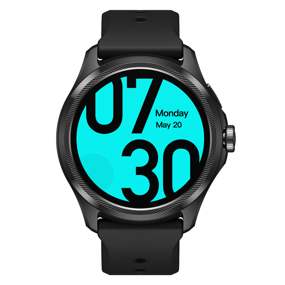a product shot of TicWatch Pro 5 Smartwatch with Black Steel