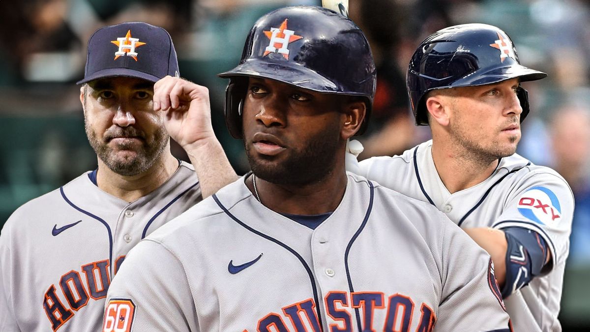 Astros Justin Verlander, Yordan Alvarez, Alex Bregman