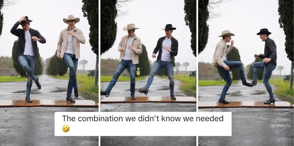 Two brothers Irish stepdancing to Beyoncé's country hit 'Texas Hold 'Em' is pure delight