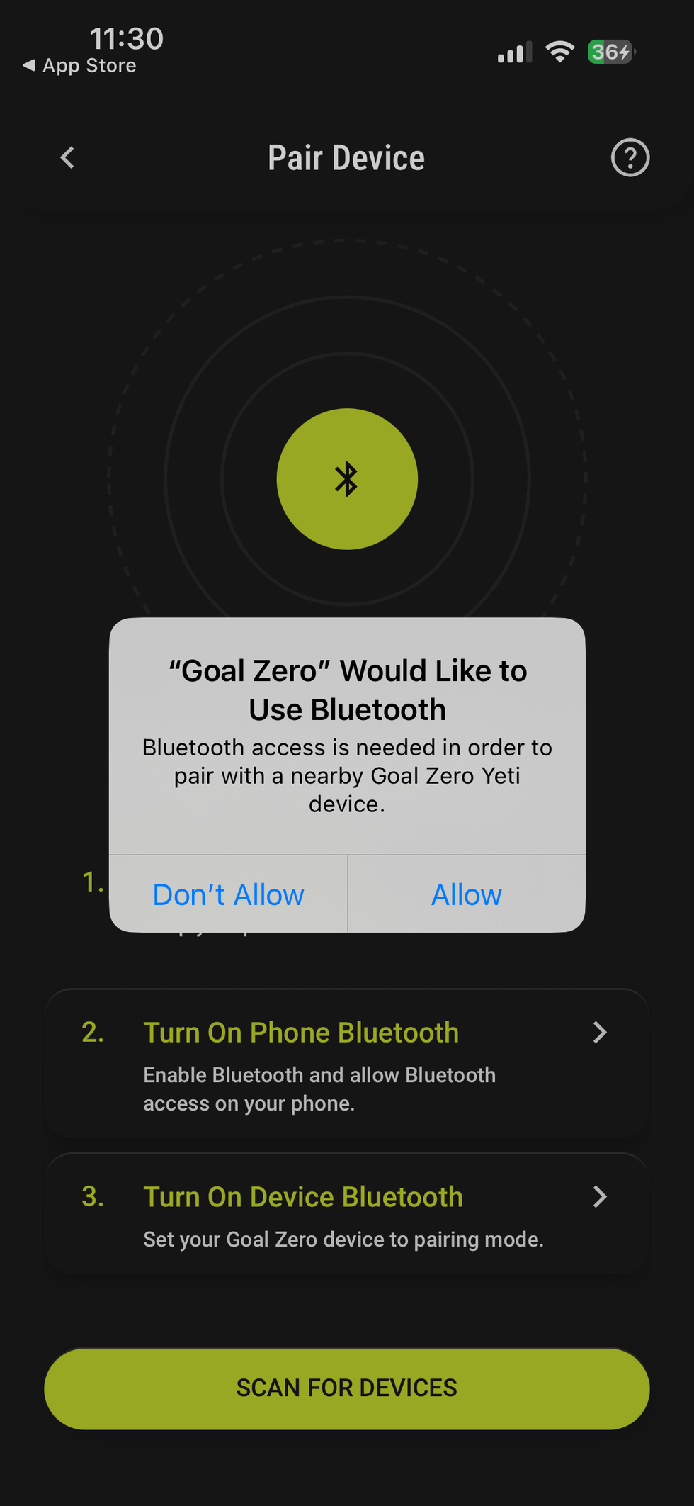 use Goal Zero app to connect your Yeti 500 to your smartphone.