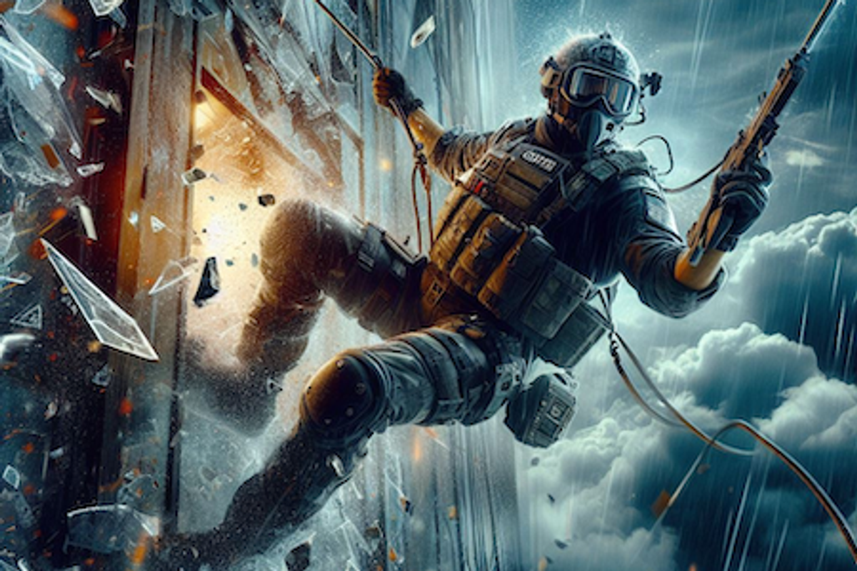 a photo of a soldier from the Rainbow Six Siege video game