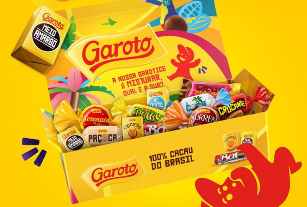 Image of "Garoto" box of chocolates, a traditional Brasilian snack