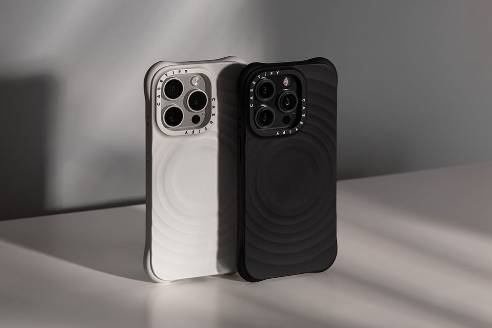 a photo of Ripple Case from CASETiFY for iPhone 13 Pro Series side by side