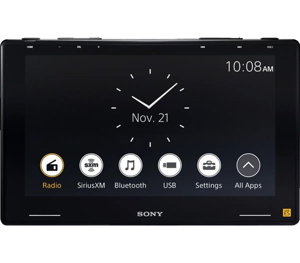 a product shot of Sony XAV-9500ES Mobile ES 10.1'' Wireless CarPlay/Android Auto Media Receiver