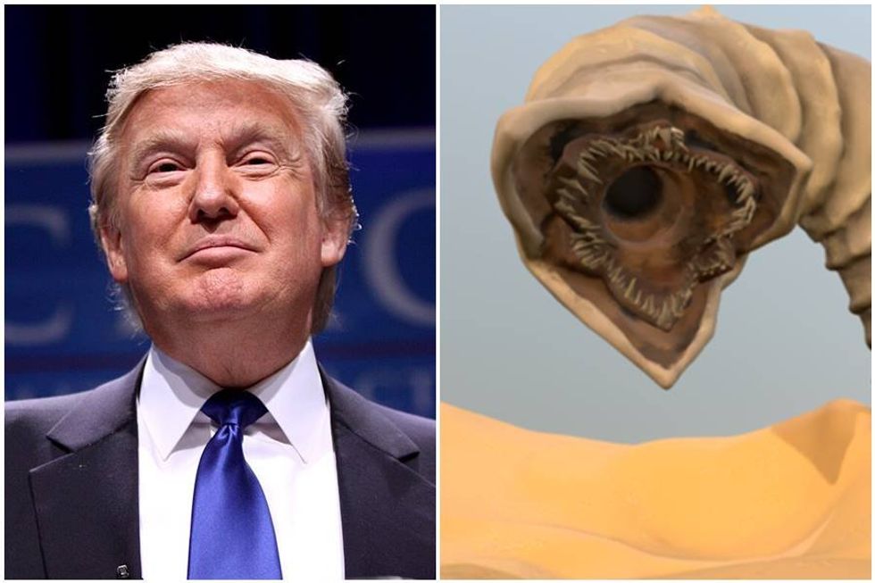 Comedian does a perfect Trump impersonation as a giant sandworm from new 'Dune' movie