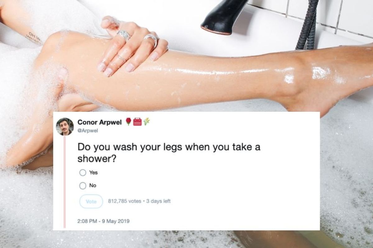 washing legs in shower; wash legs in shower; should you wash legs; washing legs debate