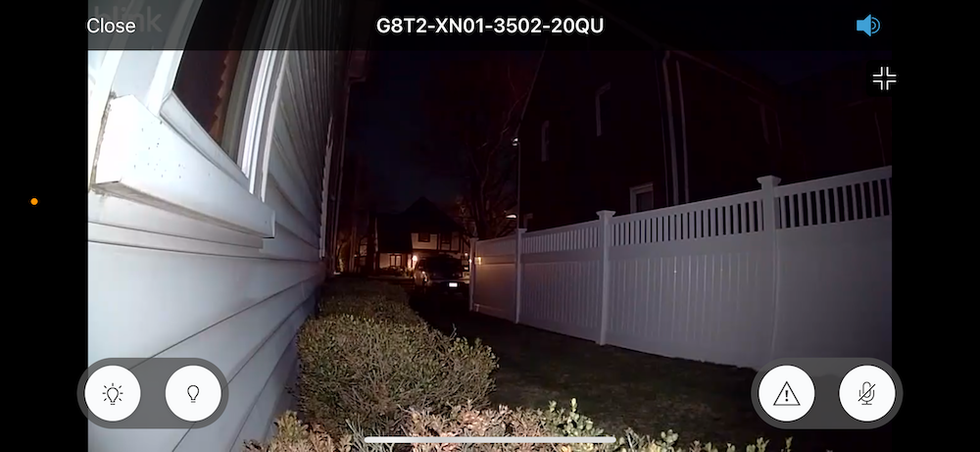 a photo of Blink app show color night vision from Blink Mini 2