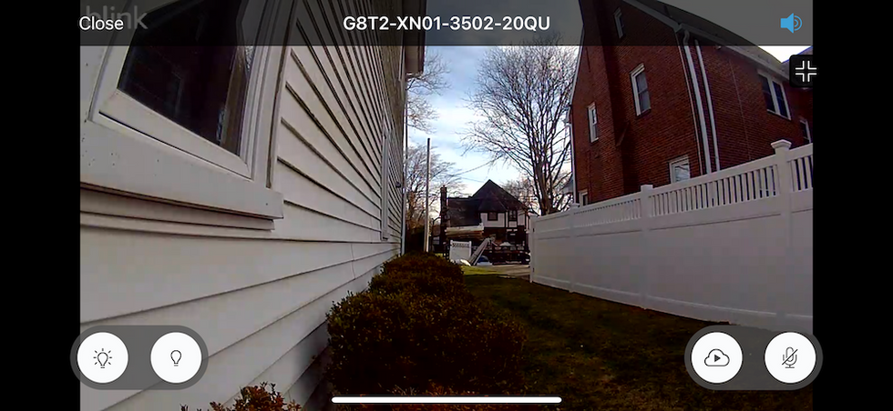 Quality view from Blink app of live video from Blink Mini 2