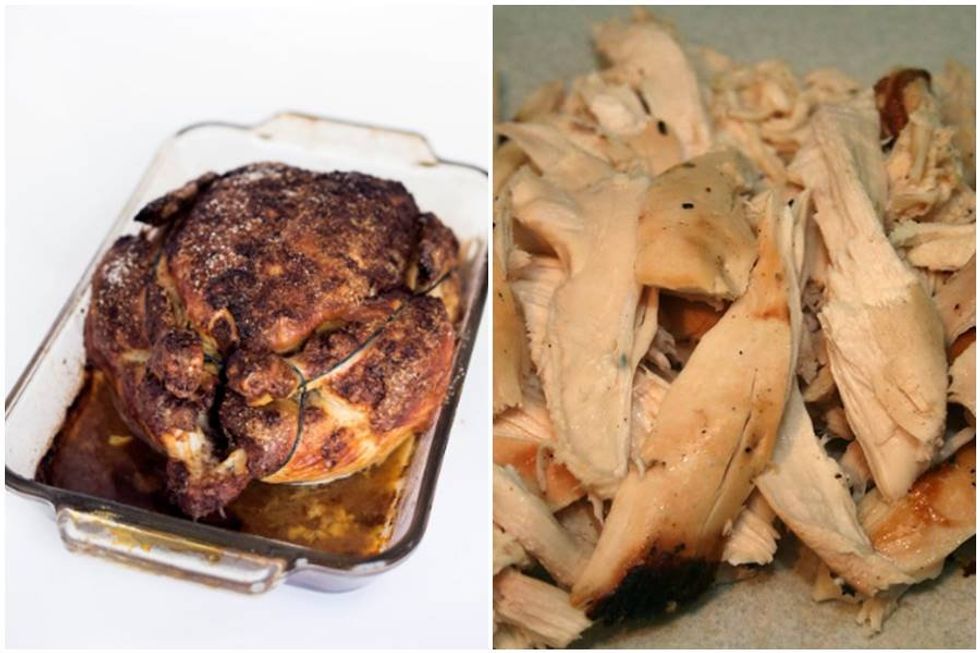 Woman shares a simple hack for deboning a rotisserie chicken