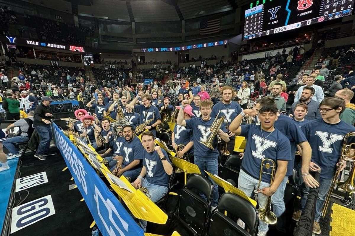 University of Idaho band members filling in for Yale