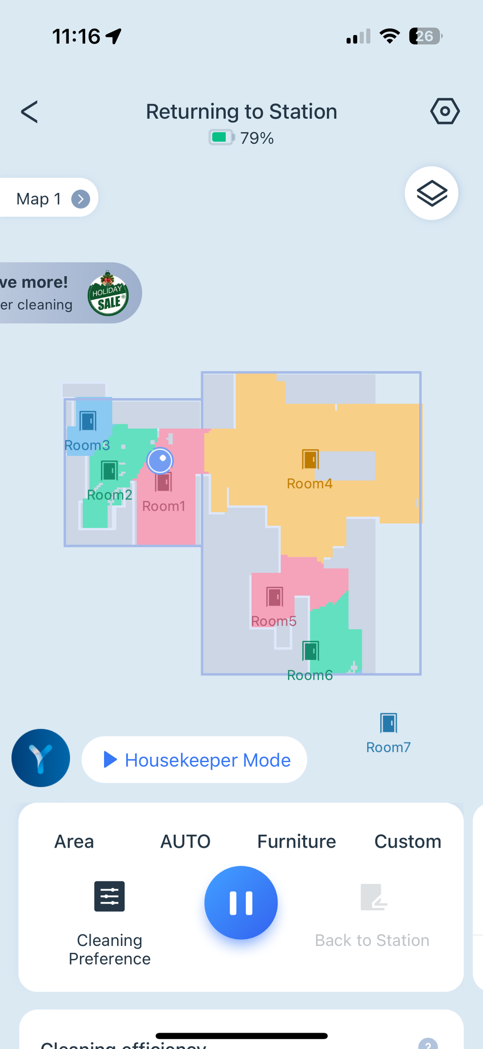 Set maps in the Ecovacs app