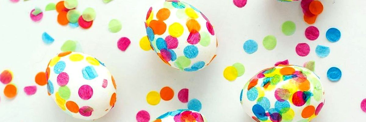 Colorful Cascaron confetti eggs