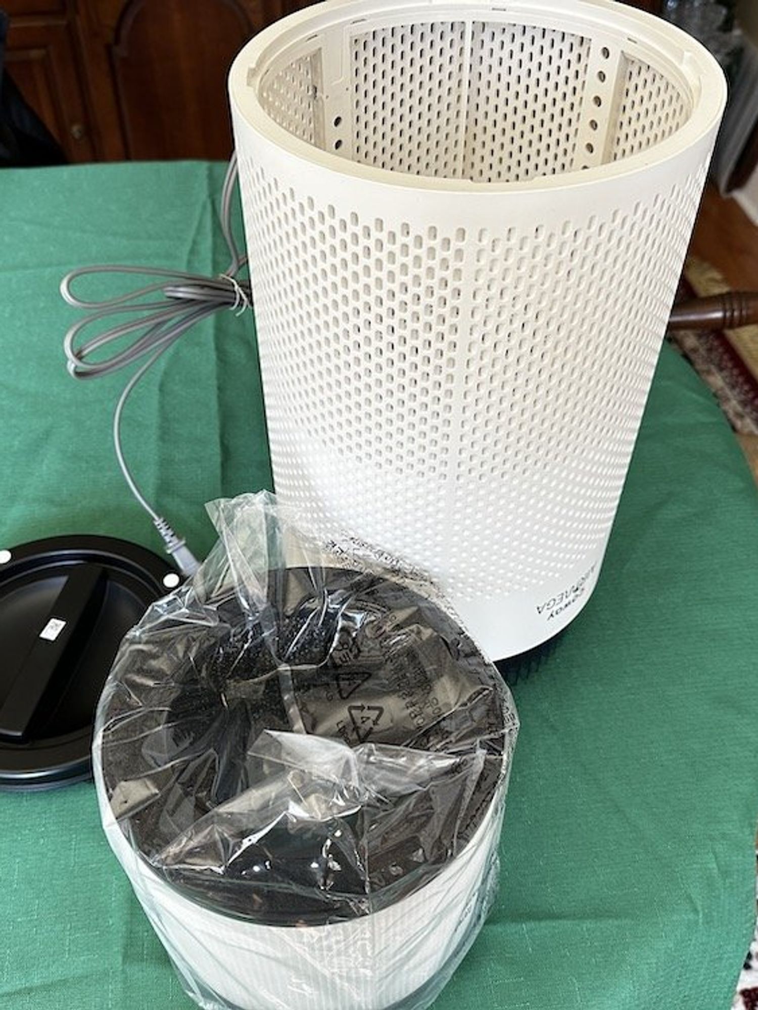 a photo of Coway Airmega 100 air purifier unboxed