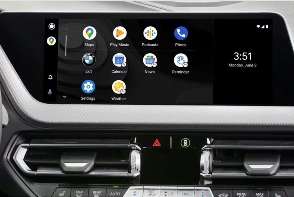 a photo of display with Alexa in a Cadillac Escalade