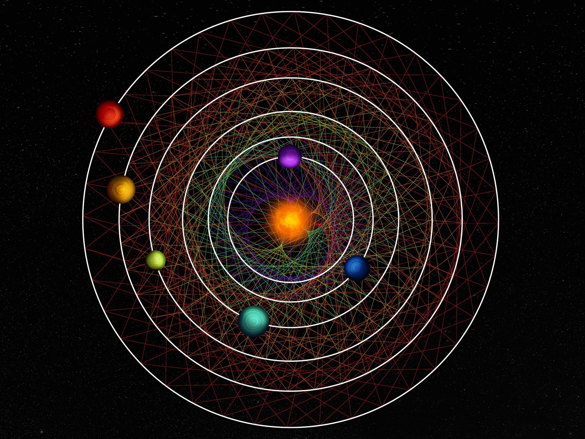 illustration of the orbit of the planets