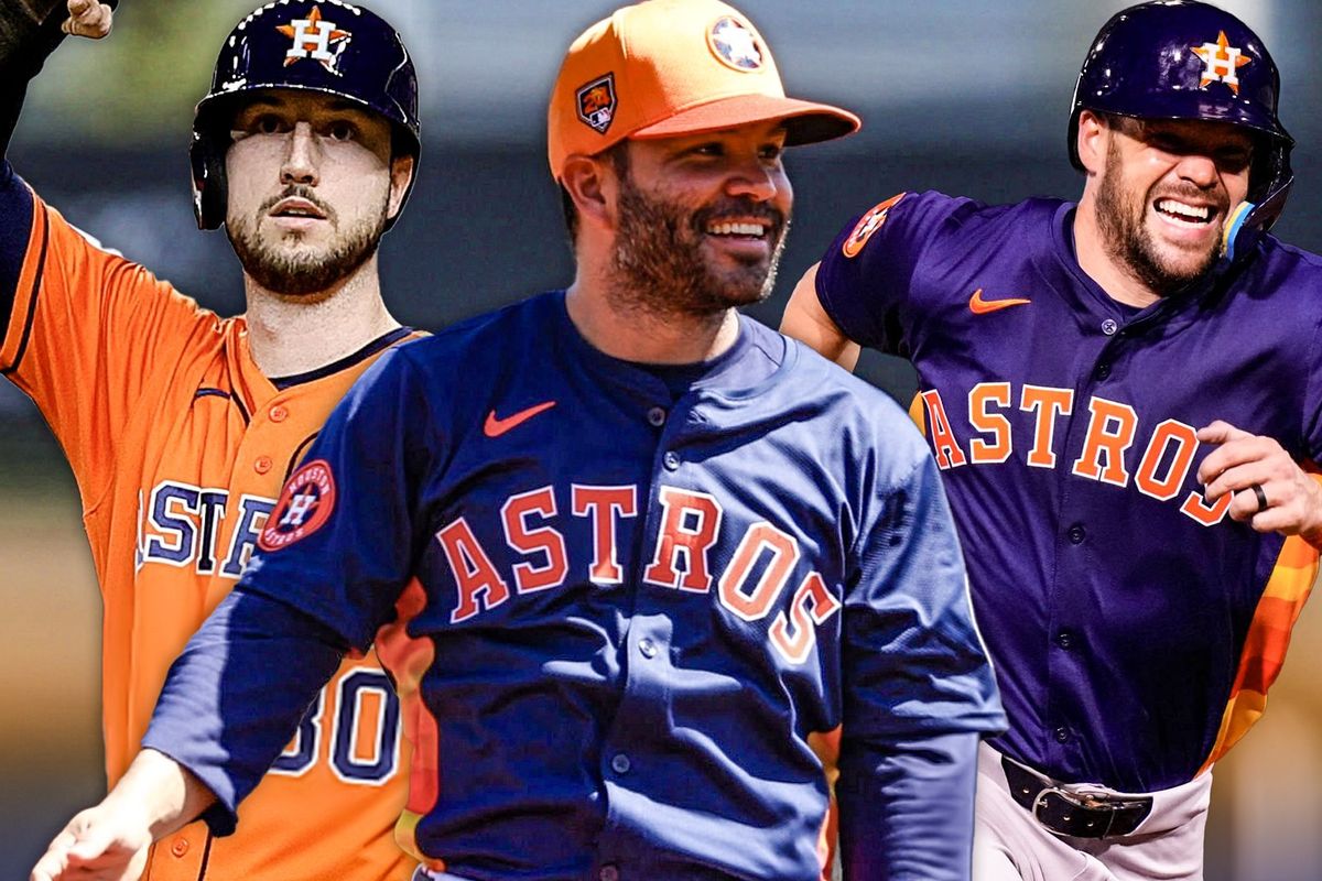 Astros Kyle Tucker, Jose Altuve, Chas McCormick