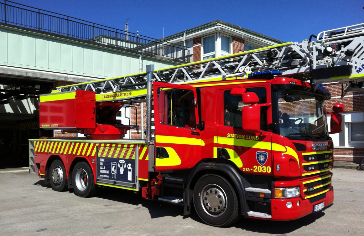 a photo of a fire truck