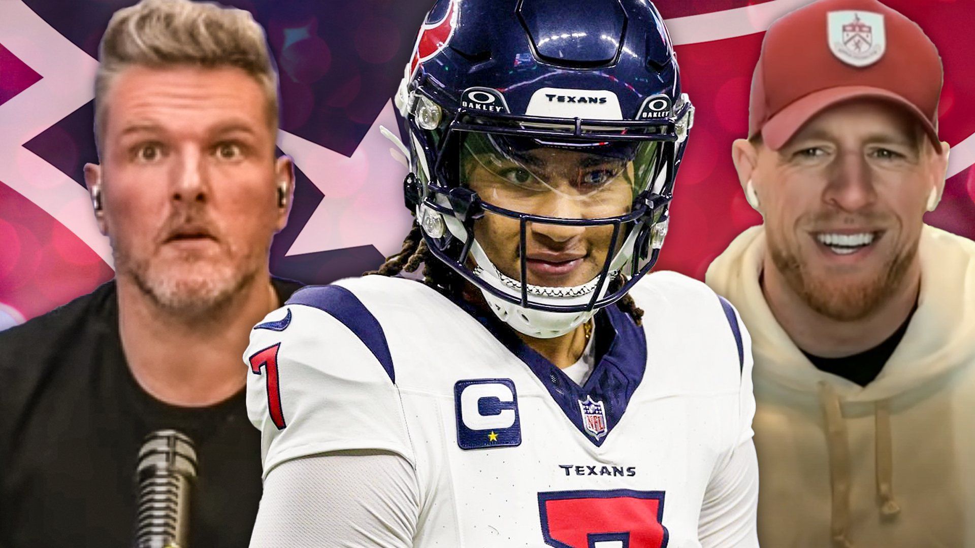 Pat McAfee, Texans CJ Stroud, JJ Watt